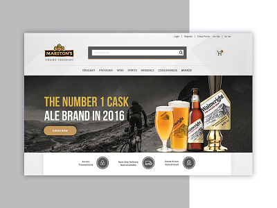 Ecommerce beer ecommerce homepage order shop web website