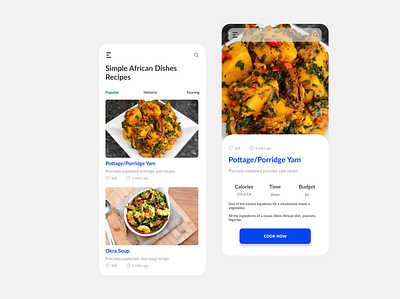 #040 UI Daily Challenge Recipe app design figma typography ui ux