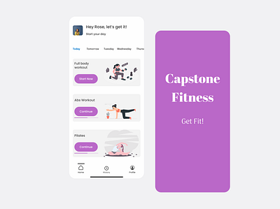 #041 UI Daily Challenge Exercise Tracker app design figma illustration logo typography ui ux