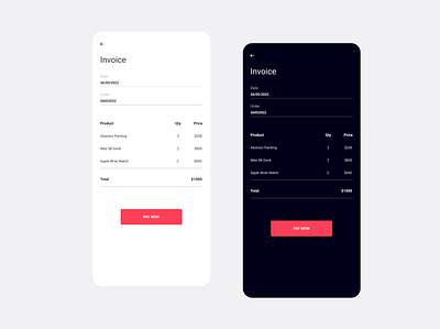 #046 UI Daily Challenge Invoice Page app design figma typography ui ux