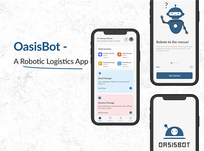OasisBot - A Robotic Logistics App app design figma ui ux
