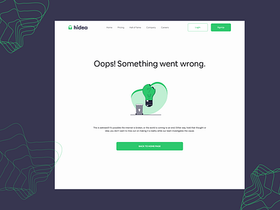 404 Error Page for an investment platform