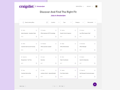 Craigslist Job Listing Page Redesign app branding design figma illustration logo typography ui ux vector