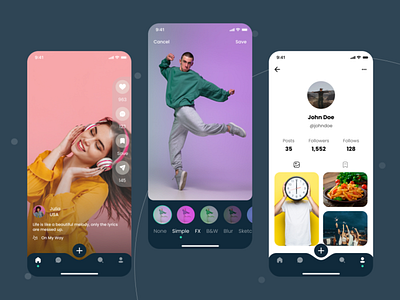 TikTok Like Sort Video App Design animation branding design graphic design illustration logo typography ui ux vector