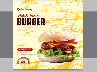 Fast Food Promotion Instagram Social Media Banner Template