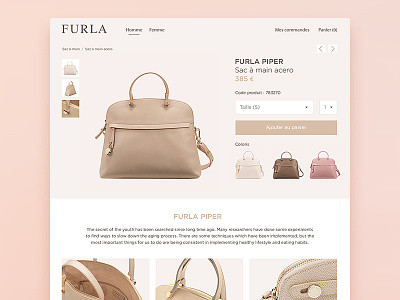 Furla redesign clean e-commerce fashion inspiration interface luxury redesign shop store ui ux