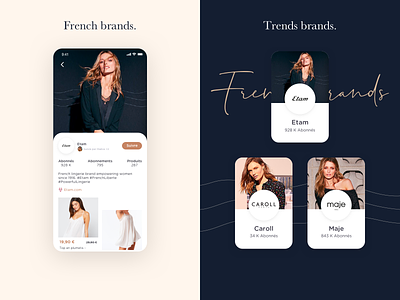 French brands, trends brands 1/2 app branding design e-commerce inspiration interface ios mobile ui ux
