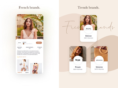 French brands, trends brands 2/2 app branding clean e commerce inspiration interface ios mobile ui ux