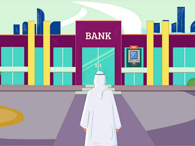 Banking system illustrations motion character