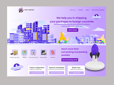 Web Design : UI Design for Shipping Website 3d animation branding graphic design logo motion graphics ui