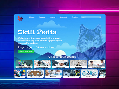 UI Design Learning Website For Increasing Skill 3d animation branding design graphic design illustration motion graphics ui