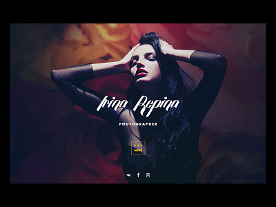 Irina Repina Website dark design flat logo photo photograpger responsive simple website