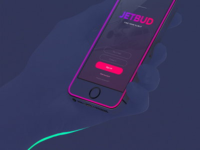 JETBUD App #1 application design flight minimalist mobile ui ux