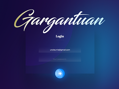 Login screen for Gargantuan CRM contrast crm design light minimalist ui ux web webdesign