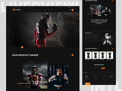 Dark Home Page Design | Web Design | UI app color design icon inspiration sports sports wear typography ui ui design ux ux design vector web