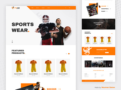 Home Page Design | Web Design | UI app color design icon inspiration landing page sports sportswear typography ui ui design ux ux design vector web
