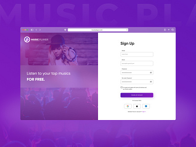 Sign Up Page UI by Nouman Qaiser on Dribbble