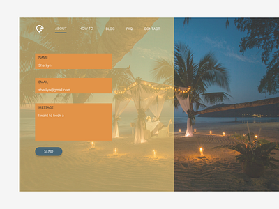 Hotel contact us form branding logo ui