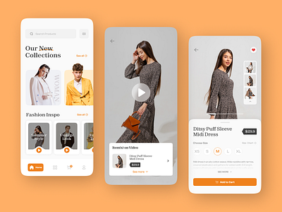 Fashion E-Commerce - Mobile App app design ecommerce fashion ui