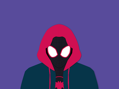 Vector #3: Miles Morales (Spider-Man) design flat illustration miles morales minimalism minimalist spider spider man spiderman vector vector illustration