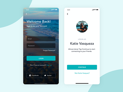 Mobile Login Screen Design