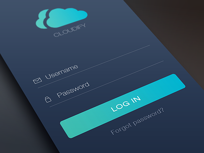 Cloudify iPhone Login Screen app login debut ios ios login iphone login ui design