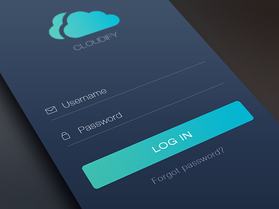 Cloudify iPhone Login Screen