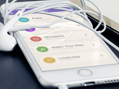Music iPhone App app clean ios iphone music purple ui design