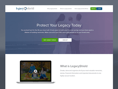 Legacy Shield Website design clean inspiration modern design purple web design website