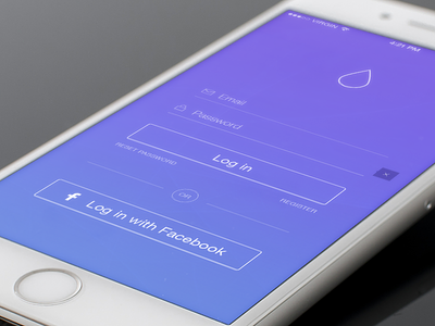 Chopon iPhone Login Screen app login inspiration ios ios login iphone login purple ui design