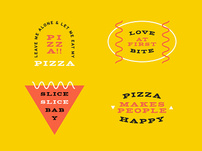 Pizza Pizza branding food icon identity illustration logo menu minimalism modern pizza simple typography vector