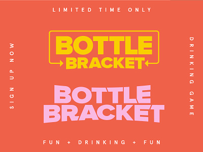 Bottle Bracket Logo alcohol branding game games icon identity illustration logo minimalism modern sports typography
