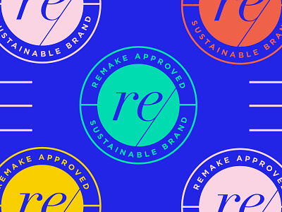 Remake Stamp branding fashion icon identity illustration logo minimal modern simple stamp typography vector