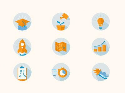 Icon Set | Tech Company chart data growth icon illustration innovation modern rocket speed strategy tech work