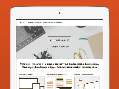 Williams & Kunst | Website Design branding identity logo portfolio studio website design