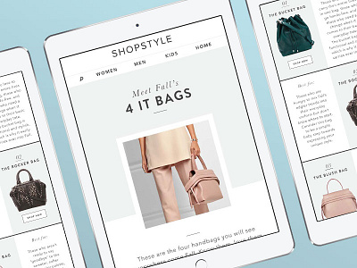 ShopStyle | Email apparel design ecommerce email fashion minimalism mobile shopping ui ux
