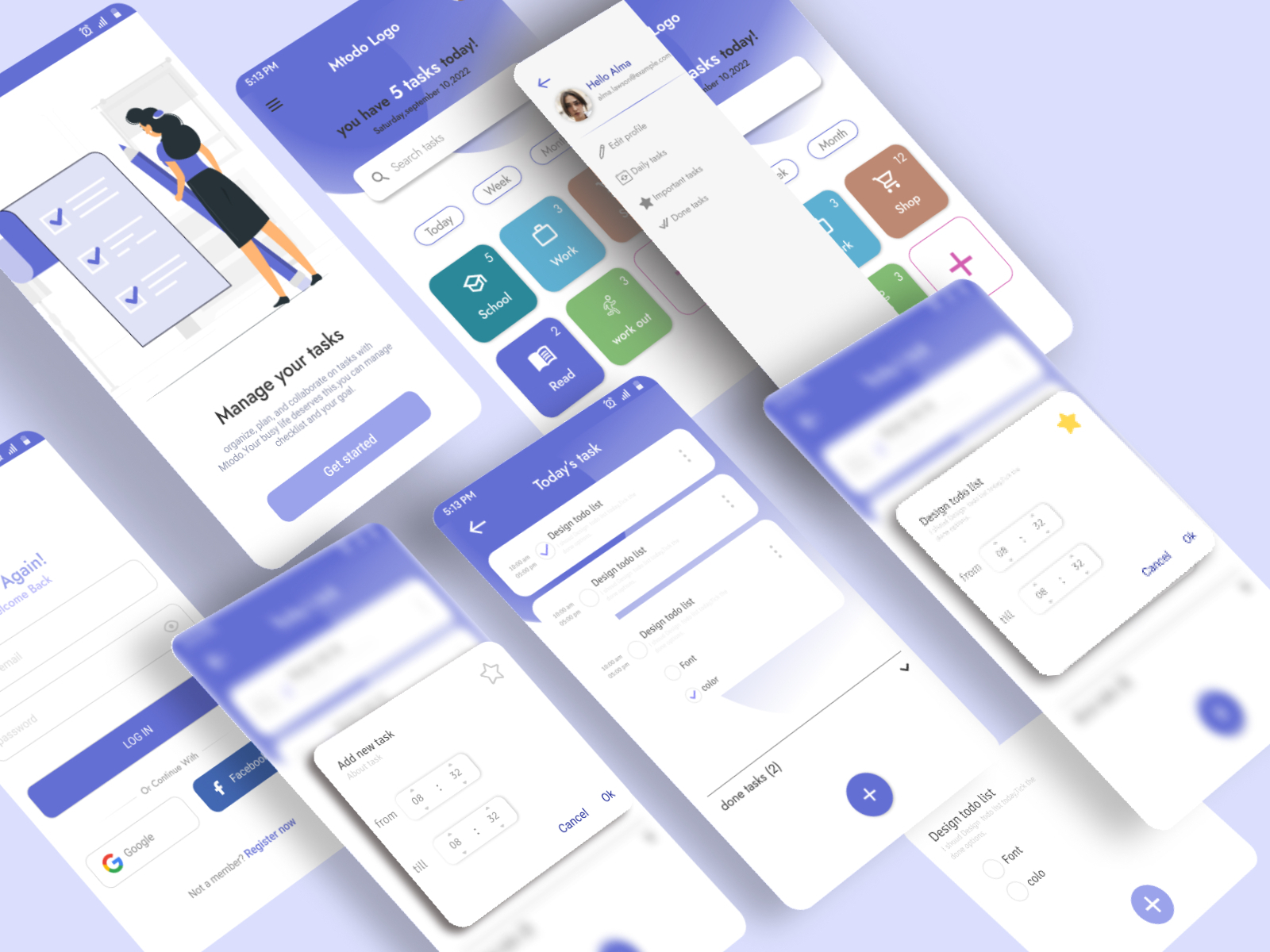 todo list app by nahid on Dribbble