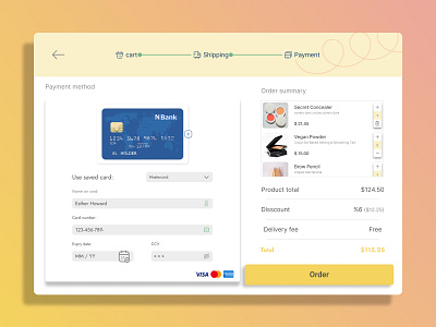 checkout web page app design checkout order payment payment method ui design web design