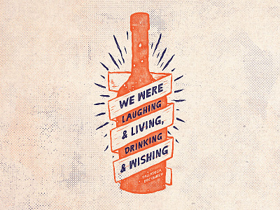Happy Friday! blue bottle drinking eric church modern orange paper song quote talledega texture vintage