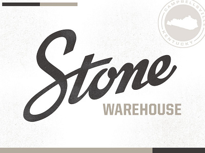 Warehouse Branding branding brown kentucky logo modern roundel stone tan texture vintage warehouse