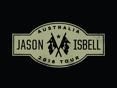 Tour Asset Proof #1 australia flag jason isbell modern shirt star texture vintage