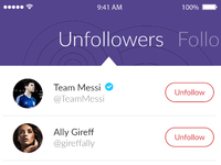 Twitter Unfollower by Surprise Studio on Dribbble