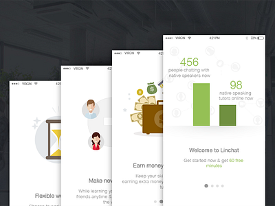 App Walkthrough app design flat flow ios minimal mobile ui user ux walkthrough wireframes