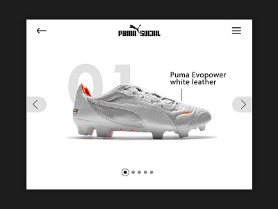 Puma Social Microsite Campaign app campaign clean design ipad microsite puma shoes slides ui ux website