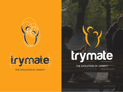 Trymate logo branding charity funding icon identity lettering logo logotype typography wordmark