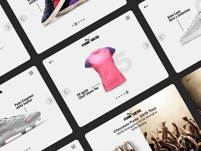 Puma Microsite app campaign clean design ecommerce microsite puma shoes slides ui ux website