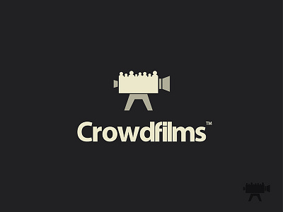 Crowd Films (WIP) black crowd film icon logo people
