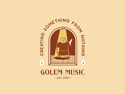 Golem Music brand design brand identity branding design illustration logo logo design music logo typography