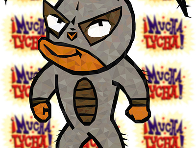 Poligonal Art - El Pulga art design el pulga graphic design illustration mucha lucha poligonal