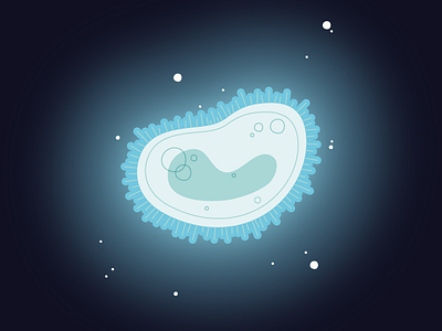 Fluorescent Bacteria bacteria design fluorescent glow illustration illustrator motion
